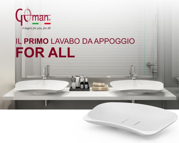 Nasce Prime, il primo lavabo da appoggio accessibile